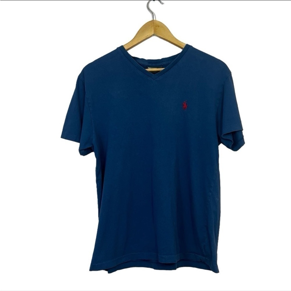 Polo Ralph Lauren Men’s Classic Fit Cotton V-Neck T-Shirt Short Sleeve Sz M Blue